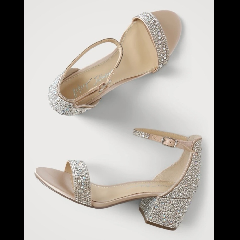 Blue by Betsey Johnson ‘Mari’ Heeled Sandals in Champagne